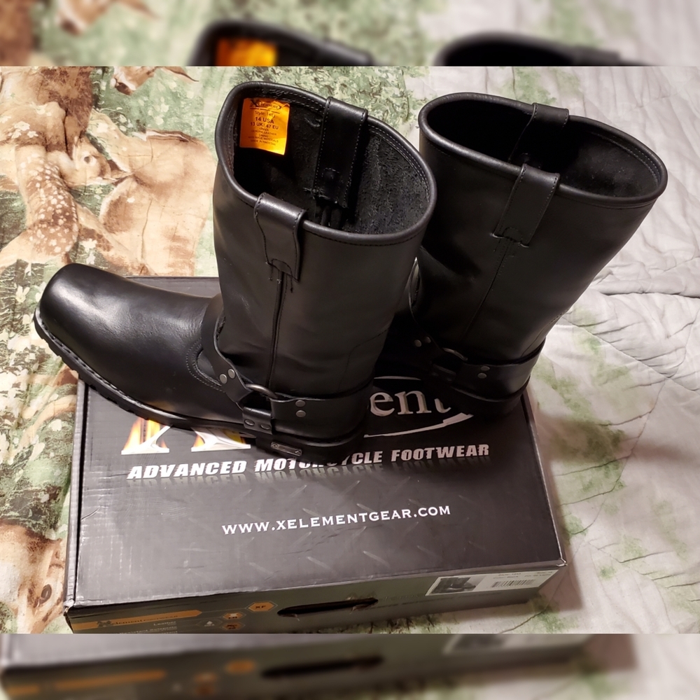 Xelement advanced motorcycle footwear boots. Men's size 14. New in Box